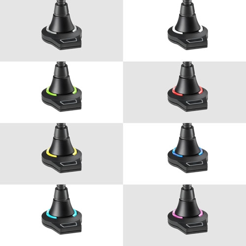 鐵三角 ES925H/FM5 超心形電容式鵝頸話(huà)筒帶5針嵌入式供電模組-各顏色led燈底座