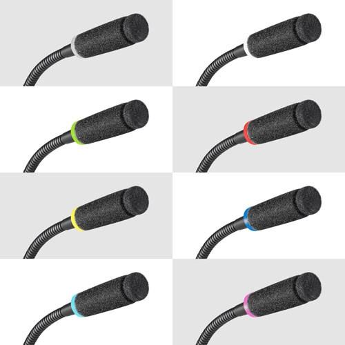 鐵三角 ES925H/FM5 超心形電容式鵝頸話(huà)筒帶5針嵌入式供電模組-不同顏色LED燈合集+防風(fēng)罩