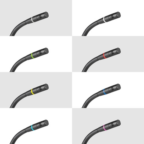 鐵三角 ES925H/FM5 超心形電容式鵝頸話(huà)筒帶5針嵌入式供電模組-不同顏色LED燈合集